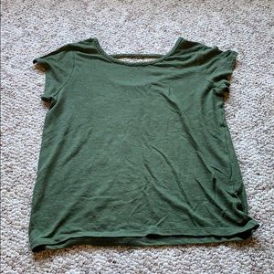 Green linen Gap top